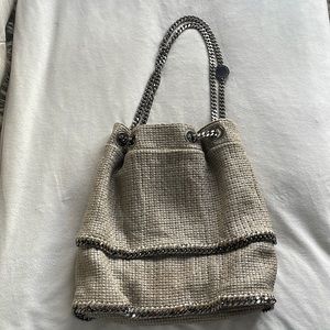 Stella McCartney Raffia Falabella Bucket Bag